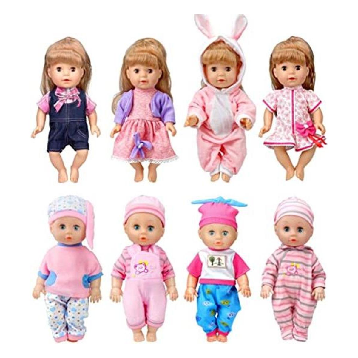 WONDOLL 8 juegos de ropa de bebé para muñecas de 12