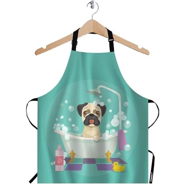 WONDERTIFY French Bulldog ApronThe Lovely Dog Bathed in