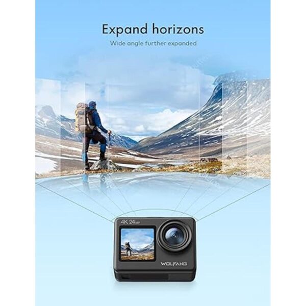 WOLFANG GA200 Cámara de acción 4K 24MP impermeable 40M_3