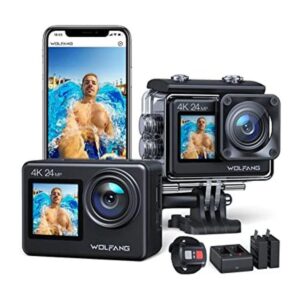 WOLFANG GA200 Cámara de acción 4K 24MP impermeable 40M_1