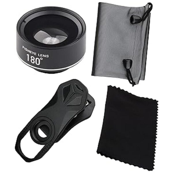 Lente ojo de pez de 180 para iPhone Samsung Pixel
