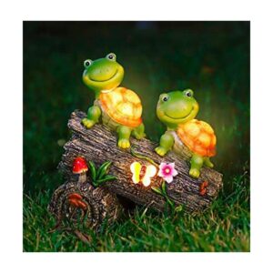 WOGOON Figuras de tortuga de jardín decoraciones al aire_1
