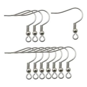 Aretes colgantes de acero inoxidable de estilo mixto con_1