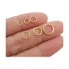 100 anillos divididos de acero inoxidable chapados en oro_3