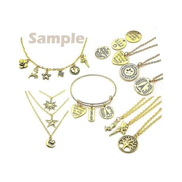 100 anillos divididos de acero inoxidable chapados en oro_6