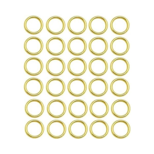 100 anillos divididos de acero inoxidable chapados en oro_1