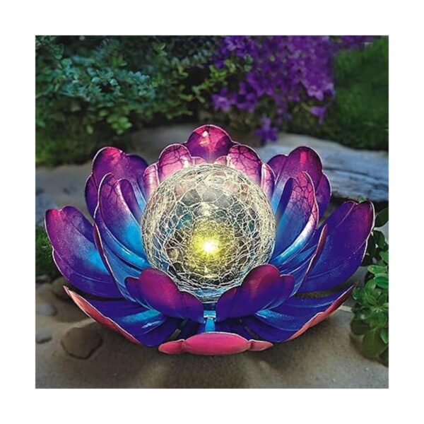 WNP Luz solar púrpura de flores para decoración al aire_2
