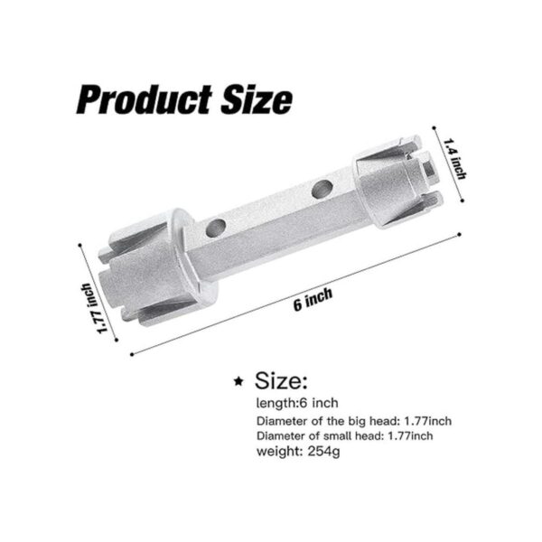 Llave para quitar el desage de la tina Se utiliza para