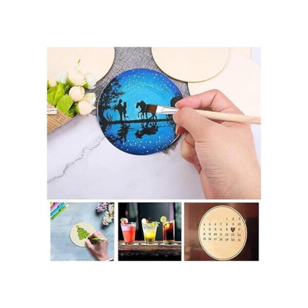 WLIANG 25 círculos de madera de 4 pulgadas círculos de