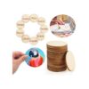WLIANG 25 círculos de madera de 4 pulgadas círculos de