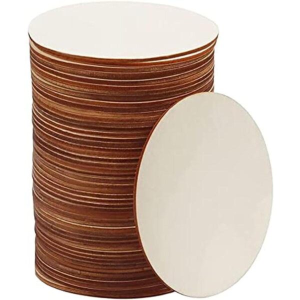 WLIANG 50 círculos de madera de 4 pulgadas para