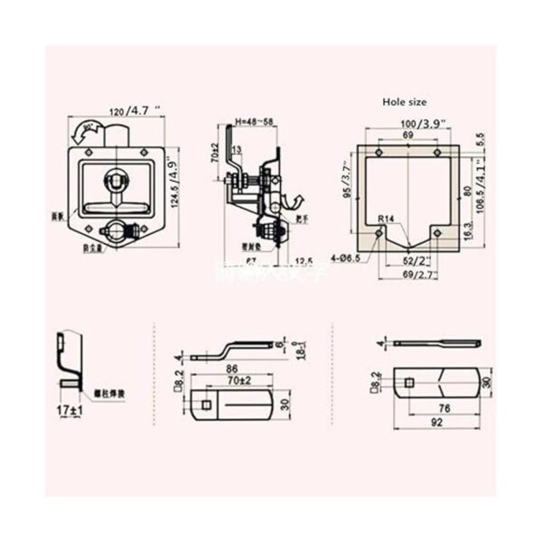 WJSKDQ Cerradura de caja de herramientas para puerta de_6