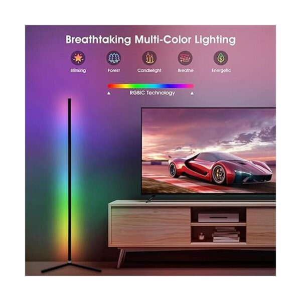 Lámpara de pie de esquina RGB aplicación Bluetooth y_4