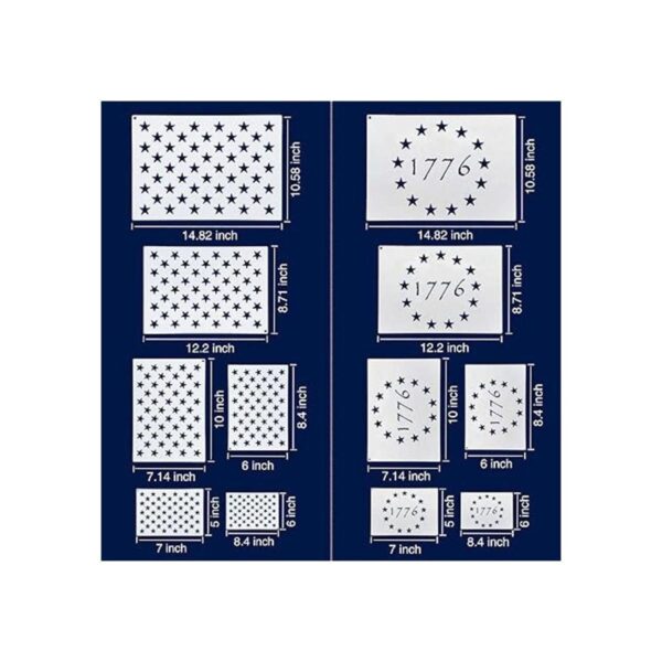 Plantillas de bandera estadounidense de 50 estrellas y 13_2
