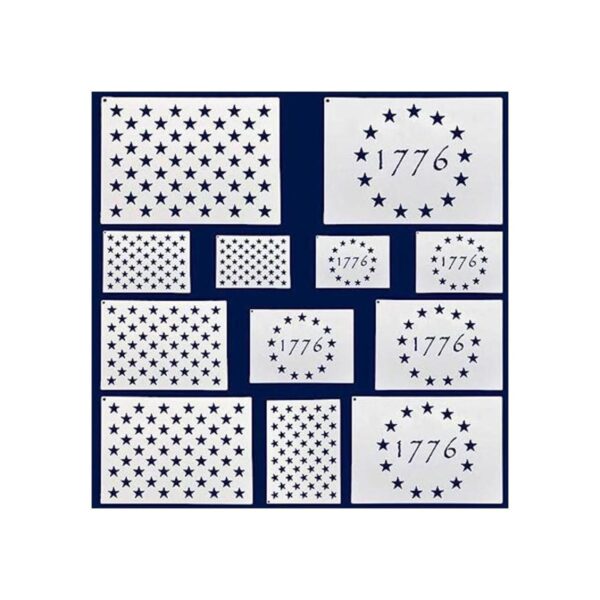 Plantillas de bandera estadounidense de 50 estrellas y 13_1