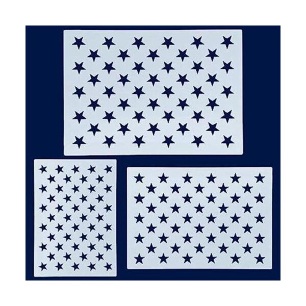 Plantilla de plantilla de 50 estrellas con bandera