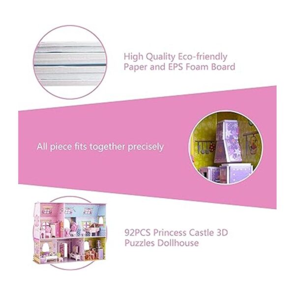 WISESTAR Castillo de princesa grande 3D kits de casa de_5