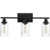 WINSHEN Lámpara de pared con 3 luces color negro mate para_1