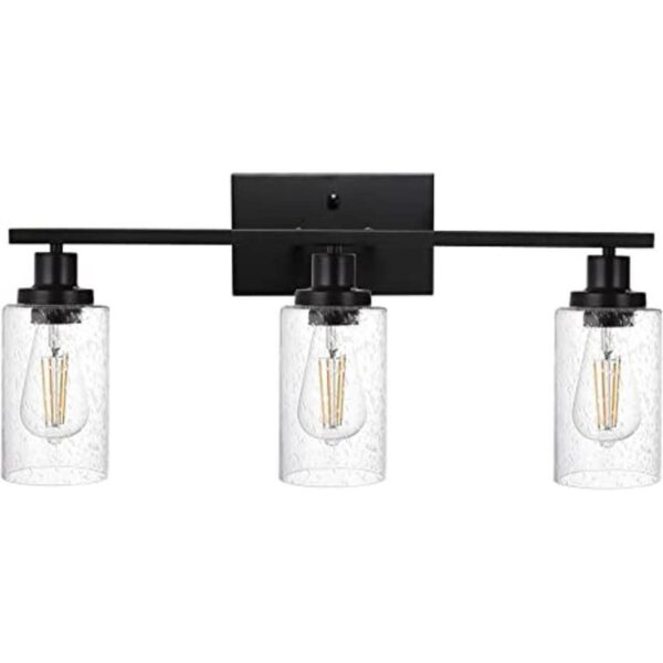 WINSHEN Lámpara de pared con 3 luces color negro mate para_1