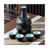 WINIAER Juego de sake de cerámica con olla calentadora