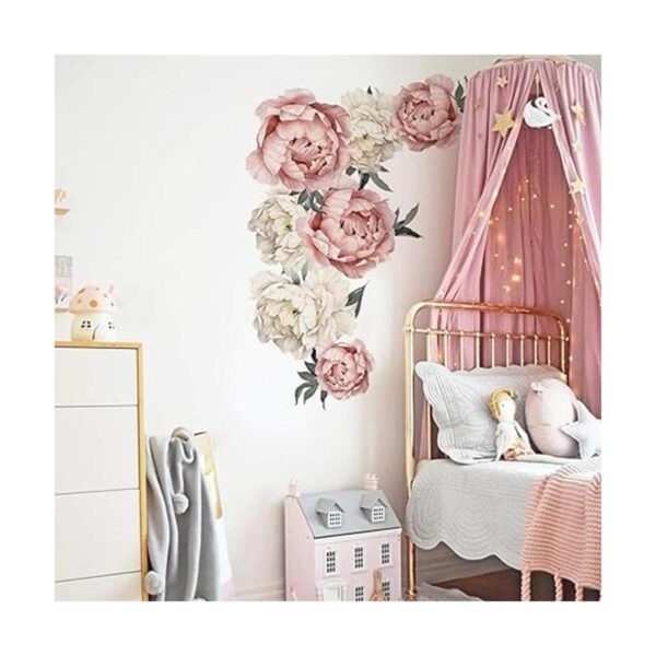 Calcomanías de pared de flores de peonía calcomanías de