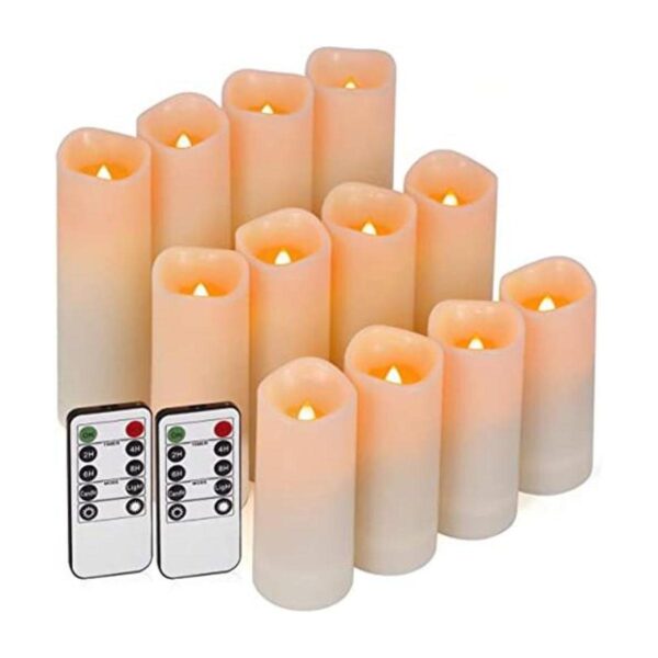 Enido Velas sin llama LED paquete exquisito de 12 velas_1