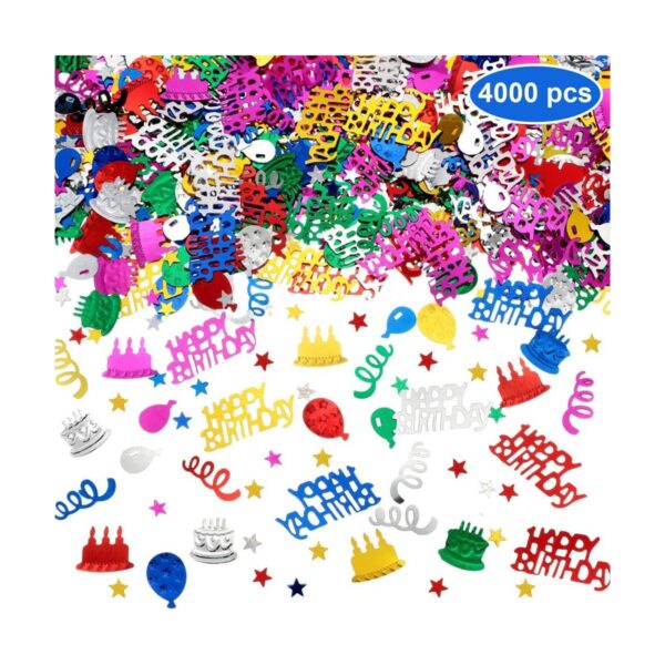 WILLBOND 4000 piezas de confeti de feliz cumpleaños