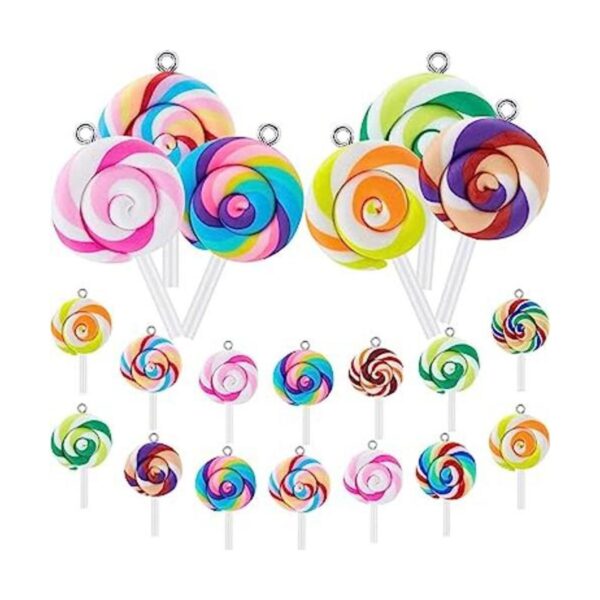 WILLBOND 30 dijes coloridos para piruletas de arcilla