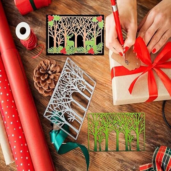 4 troqueles de metal para árbol de Navidad troqueles de