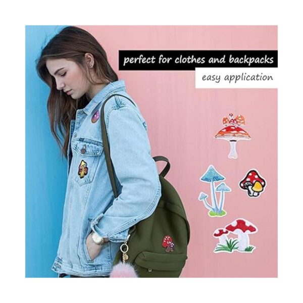15 parches termoadhesivos de hongos para ropa mini