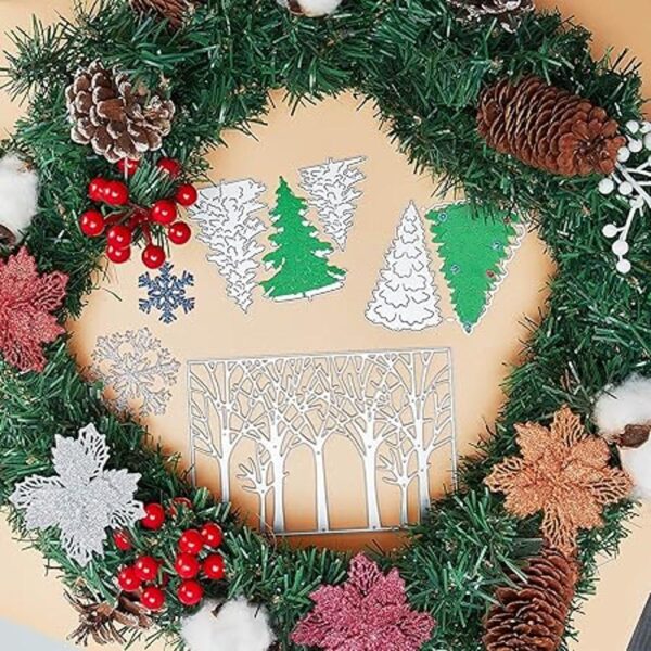 4 troqueles de metal para árbol de Navidad troqueles de