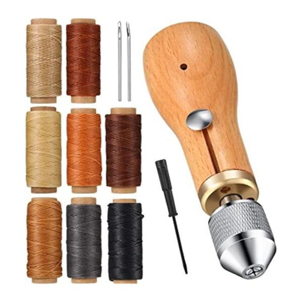 WILLBOND Kit de 12 piezas de punzón de costura portátil de