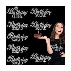 8 piezas de cumpleaños Queen Squad transferencia de