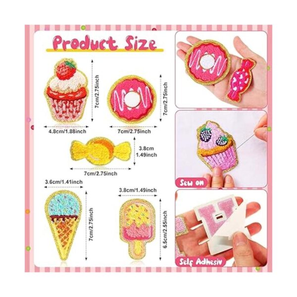 28 parches autoadhesivos de chenilla para cupcakes