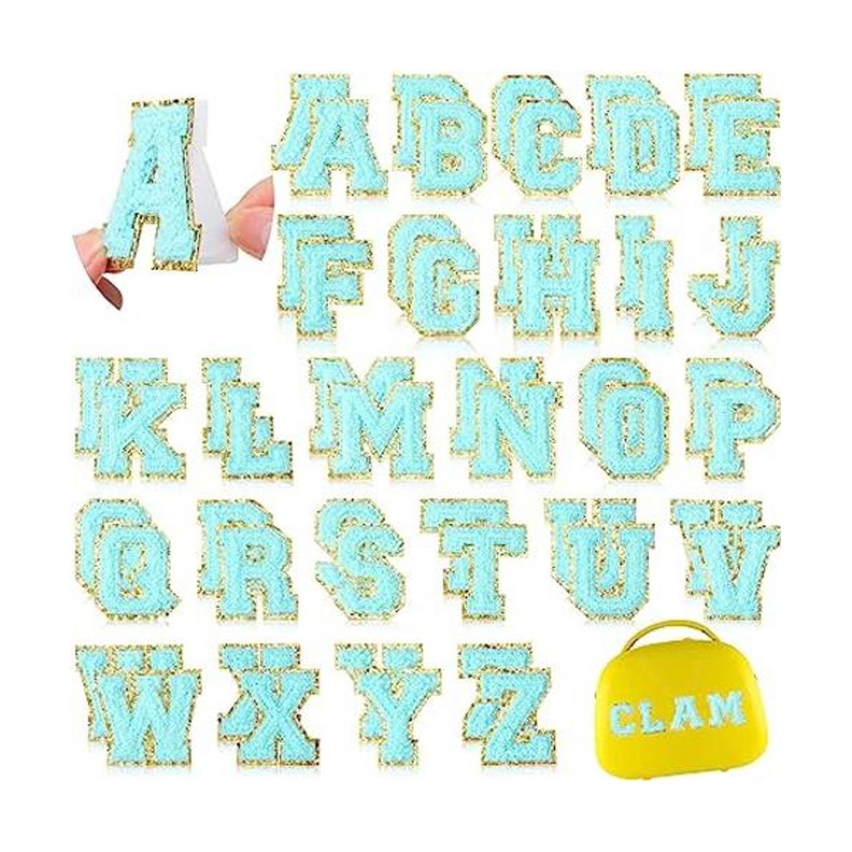 WILLBOND Parches de letras de felpilla autoadhesivos con