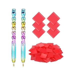 50 piezas de cera de pintura de diamantes arcilla con 2