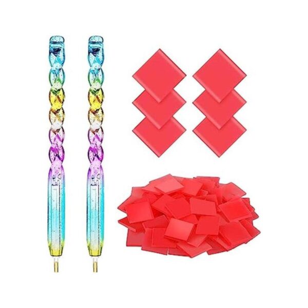 50 piezas de cera de pintura de diamantes arcilla con 2