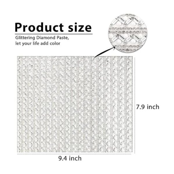Pegatina de diamantes de imitación de 9.4 x 7.9 pulgadas