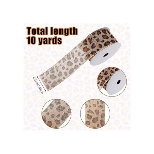 Cinta de arpillera de leopardo de 10 yardas x 2.5 pulgadas