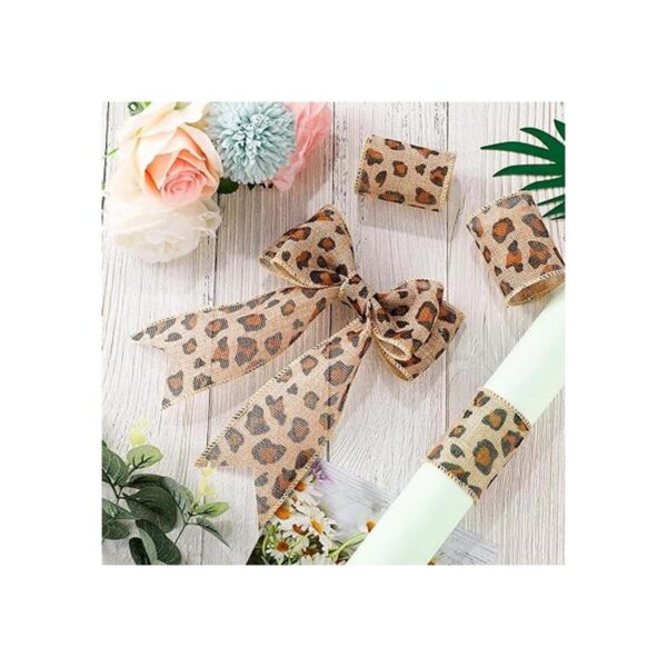 Cinta de arpillera de leopardo de 10 yardas x 2.5 pulgadas
