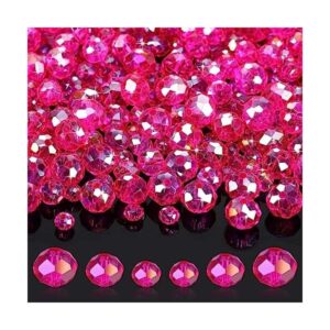 WILLBOND 600 cuentas facetadas de cristal Rondelle cuentas