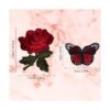 14 piezas bordado rosa flor mariposa hierro en apliques