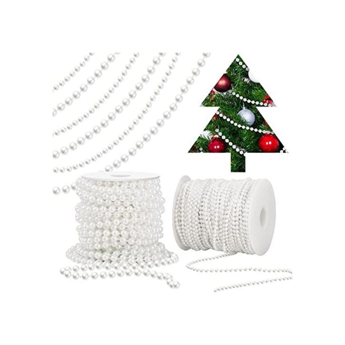 2 rollos de perlas sintéticas de Navidad de 96 pies 0.118
