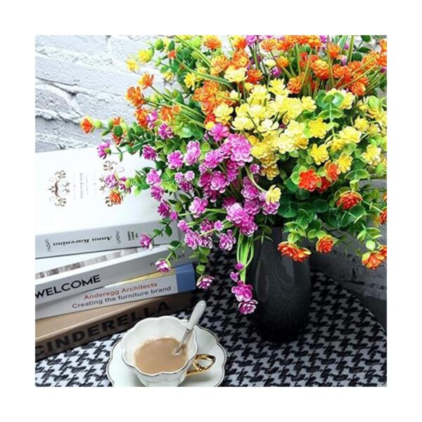 12 piezas de flores sintéticas para decoración de otoño al