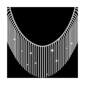 2 yardas con diamantes de imitación de flecos cadena de_1