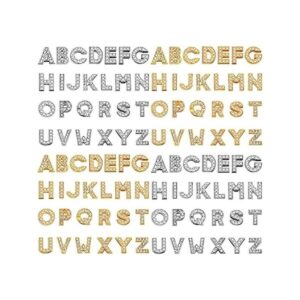 104 dijes de diamantes de imitación con letras del