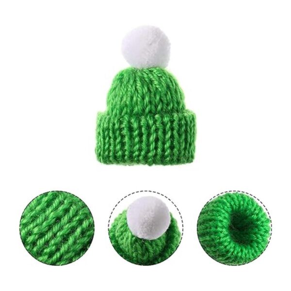 Mini sombreros de punto de Navidad sombrero de muñeca_4