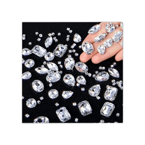 156 piezas de diamantes de imitación para coser diamantes