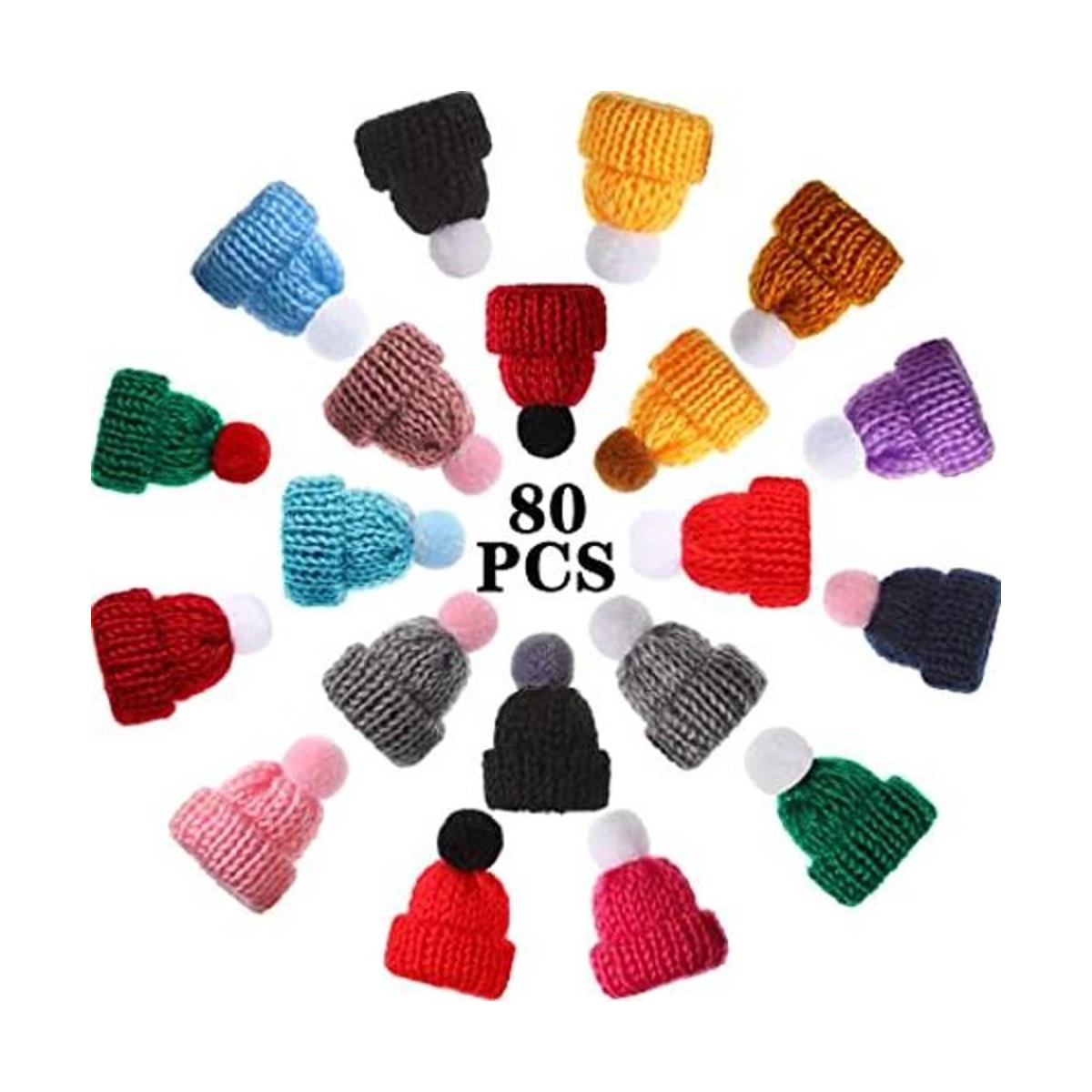 Mini sombreros de punto de Navidad sombrero de muñeca