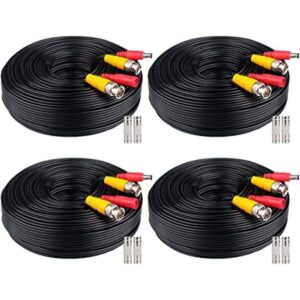 WILDHD Cable BNC de 4 x 100 pies todo en uno Siamés BNC
